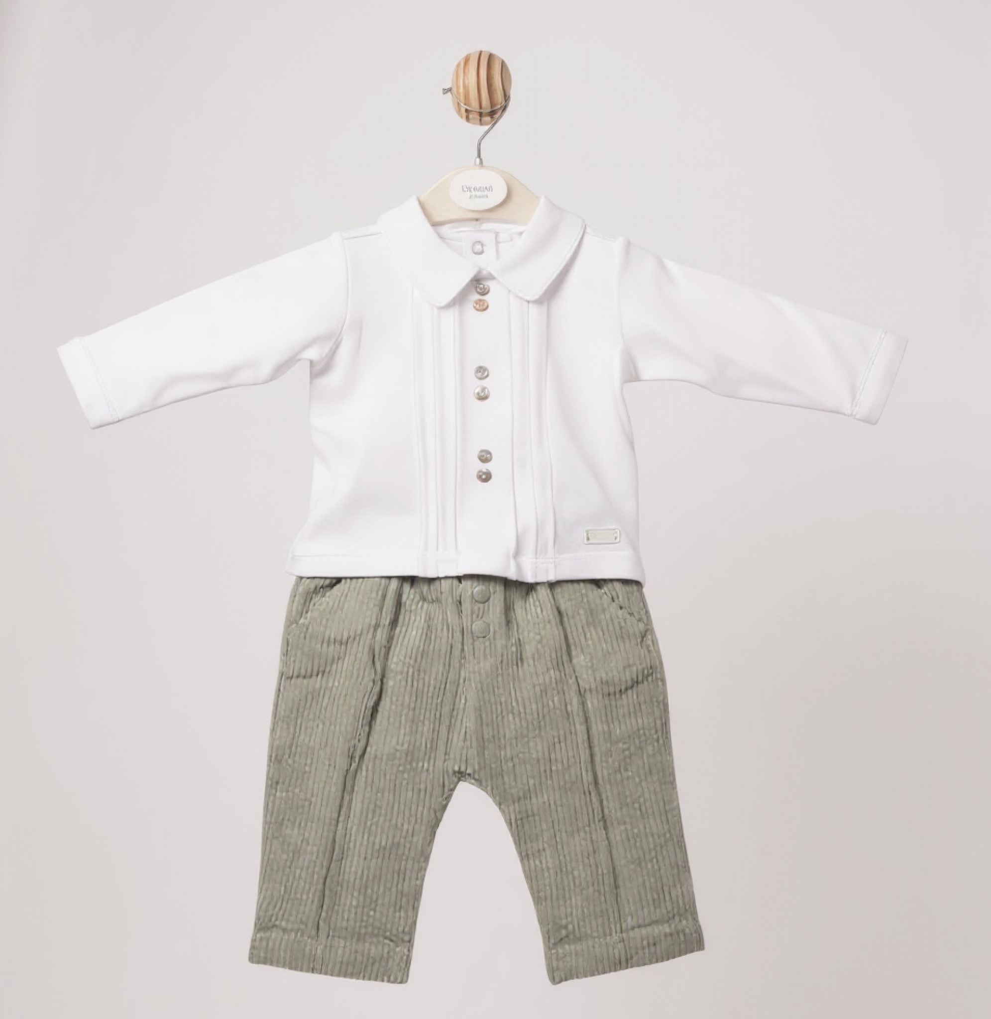 Mintini MB6571  MB6571 Corduroy and Pintuck Top and Trousers(3-9 months)