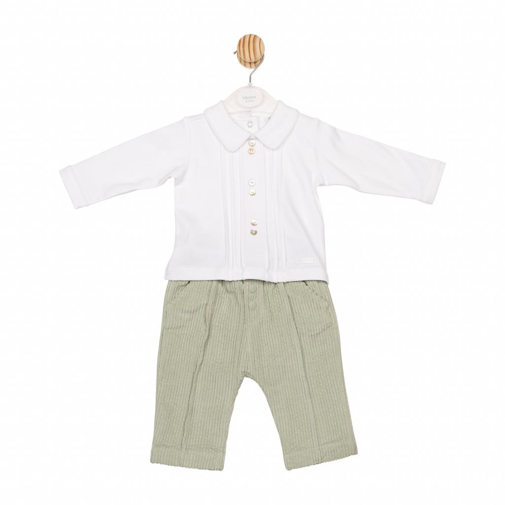 Mintini MB6571  MB6571 Corduroy and Pintuck Top and Trousers(3-9 months)
