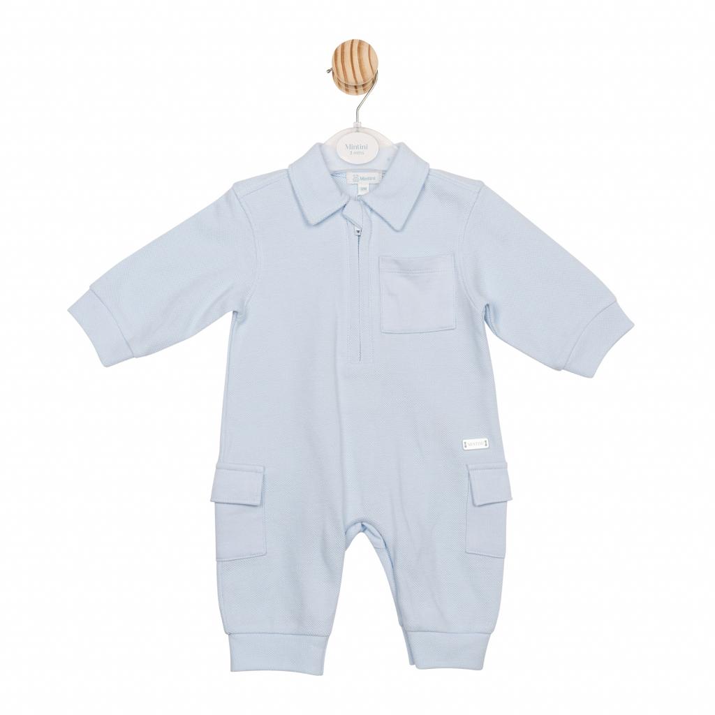 Mintini MB6596  MB6596 Zipped Pocket romper (3-12 months)