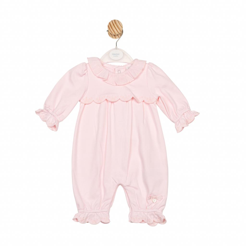 Mintini MB6702  MB6702 Scallop and embroidered romper (3-12 months)