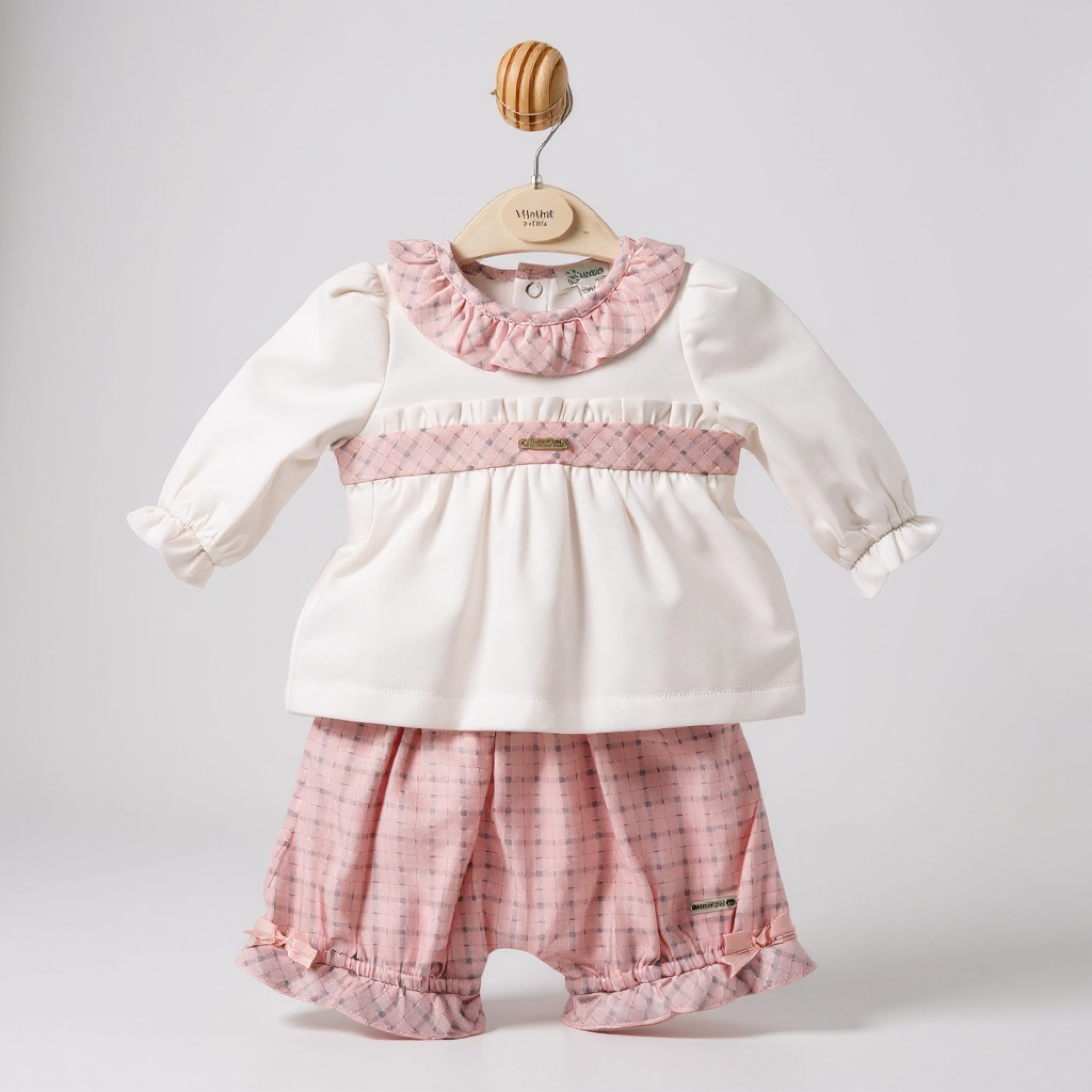 Mintini MB6729  MB6729 Tartan Top and Bloomer(3-9 months)