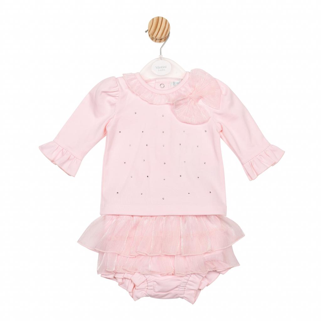 Mintini MB6773  MB6773 Bow and sparkle Jam Pant Set (3-9 months)