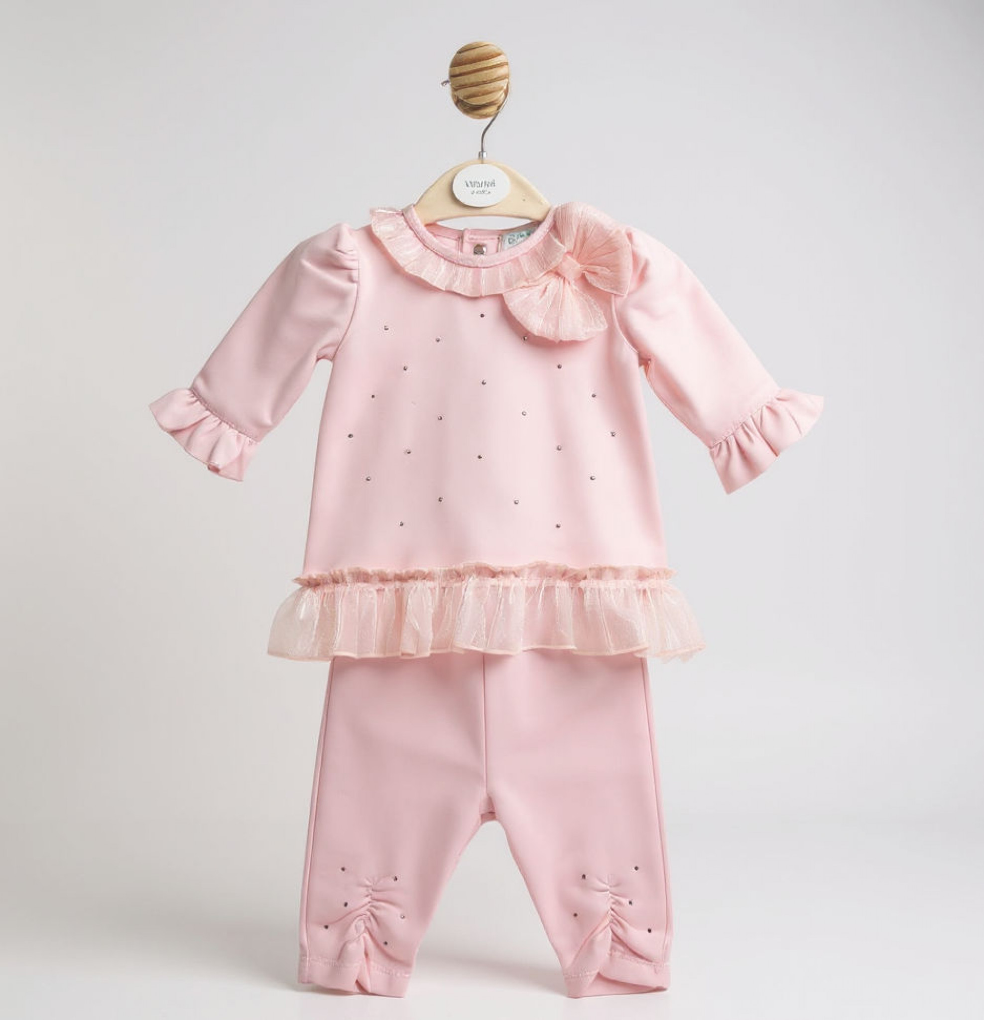 Mintini MB6777A  MB6777-A Bow and sparkle Tunic Set (12-24 months)