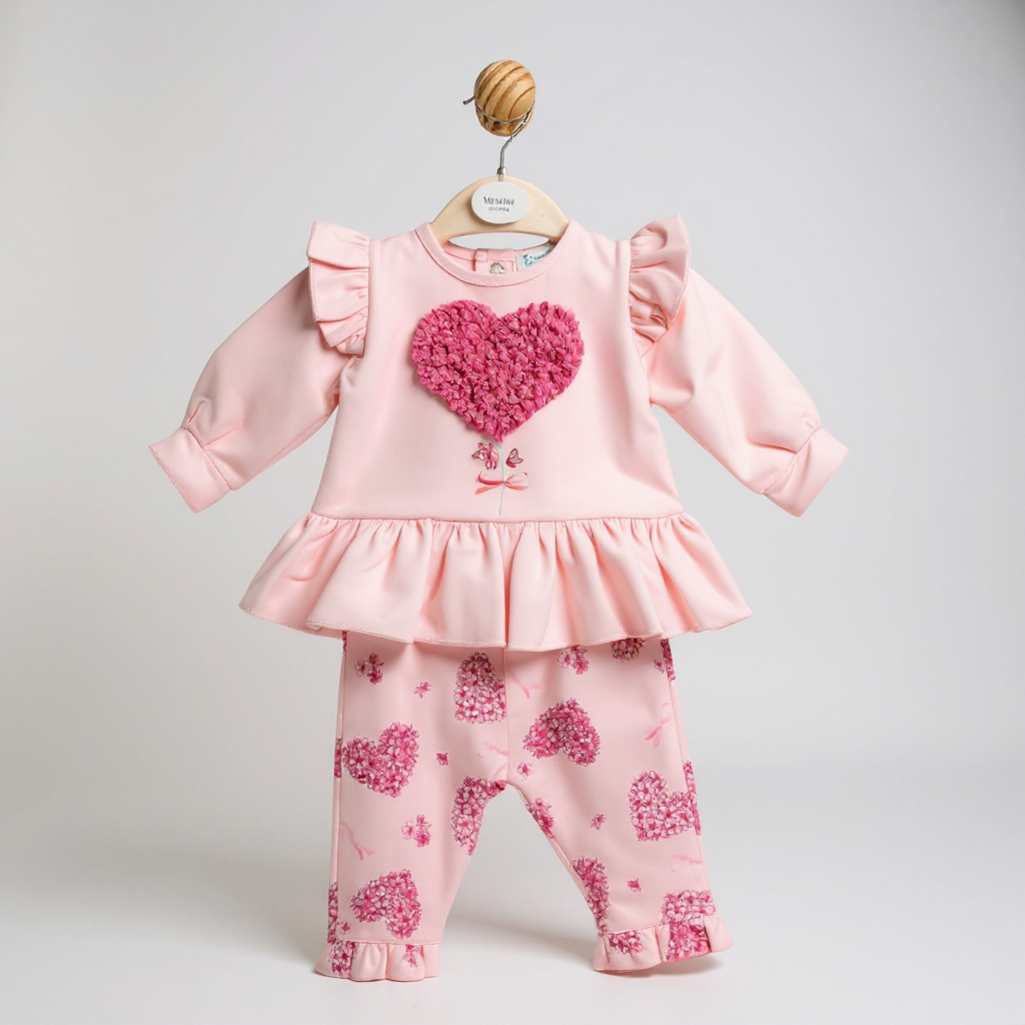 Mintini MB6789A  MB6789-A 3D heart Top and Leggings (12-24 months)