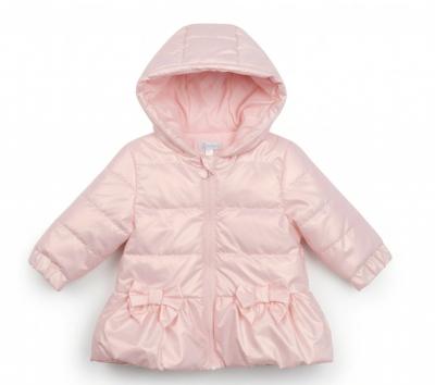 MB6862P  Pink Pearlised Bow Coat  (3-9 months)