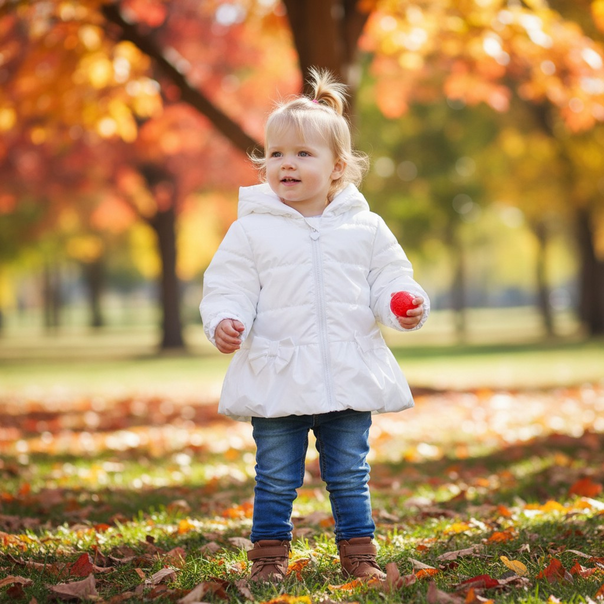 Mintini MB6563A * MB6863A White Pearlised Bow Coat (12-24 months)