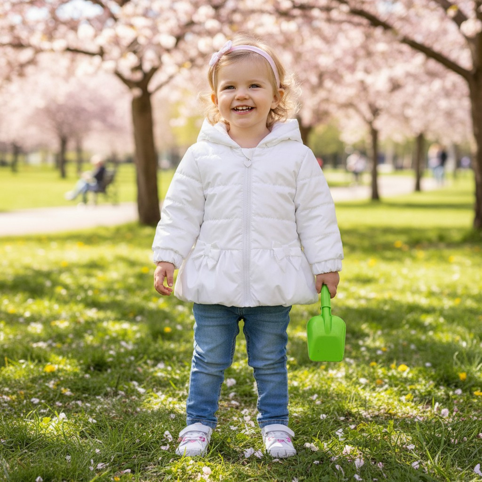 Mintini MB6563B * MB6863B White Pearlised Bow Summer Coat (3-5 years)