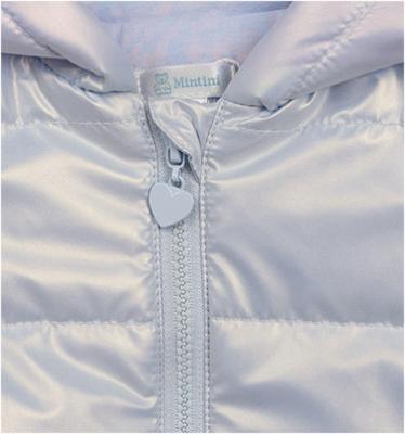 Mintini MB6564B * MB6864B Bluebell pearlised Bow Coat (3-5 years)