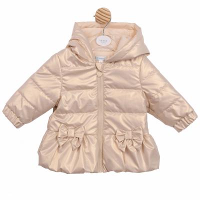 Mintini MB6565B * MB6865GB Gold Pearlised Bow Coat (3-5 years)