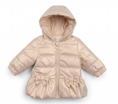 MB6865G  Gold Pearlised Bow Coat  (3-9 months)