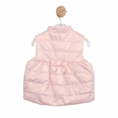 Mintini MB6866 * MB6866A Pink Pearlised Bow Gilet(12-24 months)