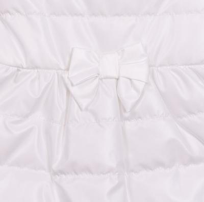 Mintini MB6867 * MB6867A White Pearlised Bow Gilet(12-24months)