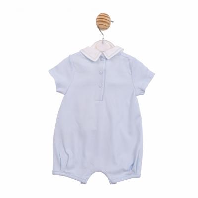 Mintini MB6881 * MB6881 Embroidered Panel  Romper (3-12 months)
