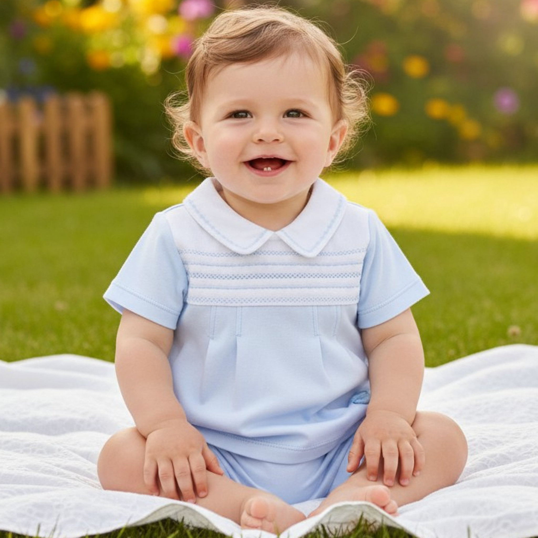 Mintini MB6882A * MB6882A Embroidered Panel Two Piece (24 months single)