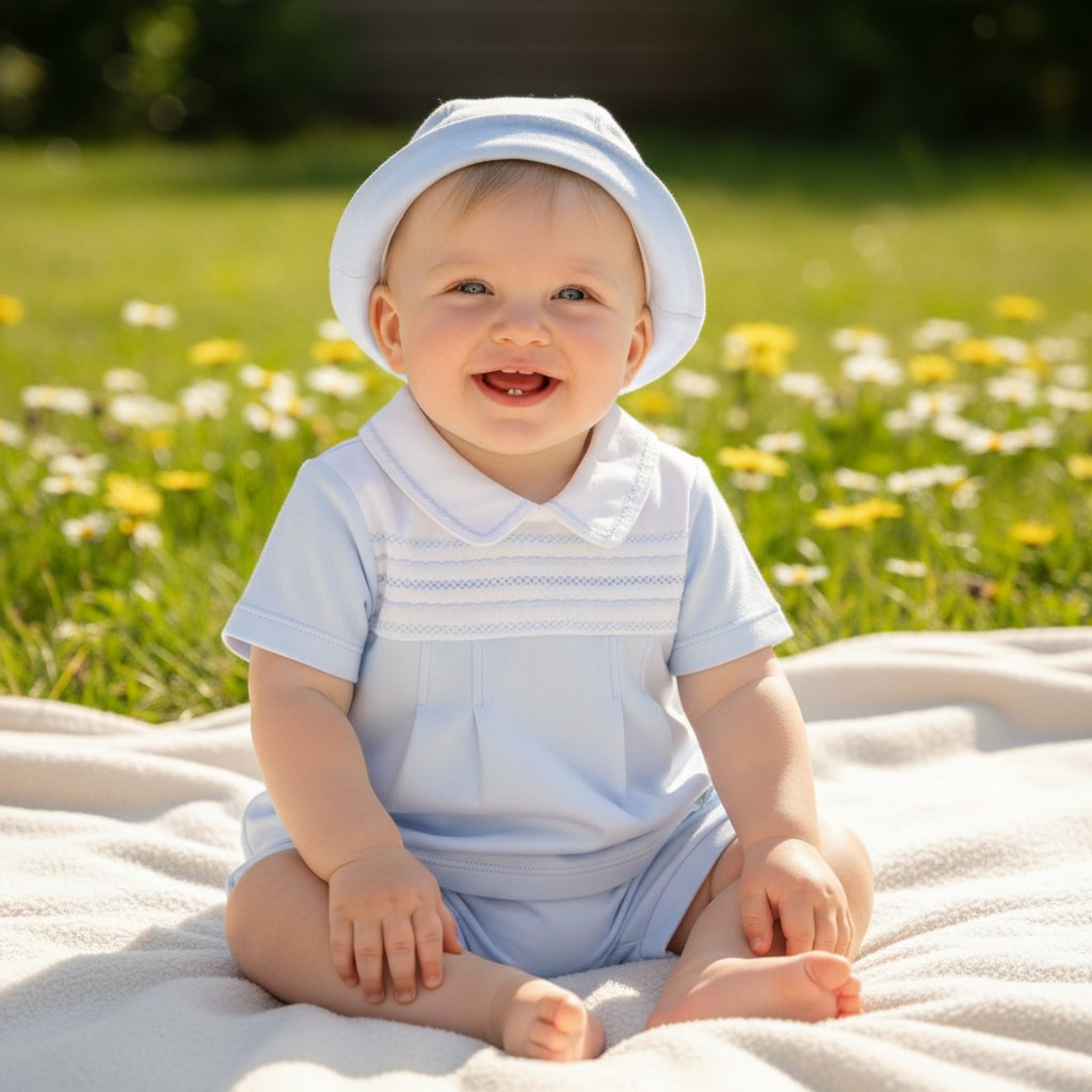 Mintini MB6882 * MB6882S Embroidered Panel Two Piece (3-9 months)