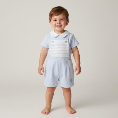 MB6883A Embroidered Panel Dungaree Piece (12-24 months)