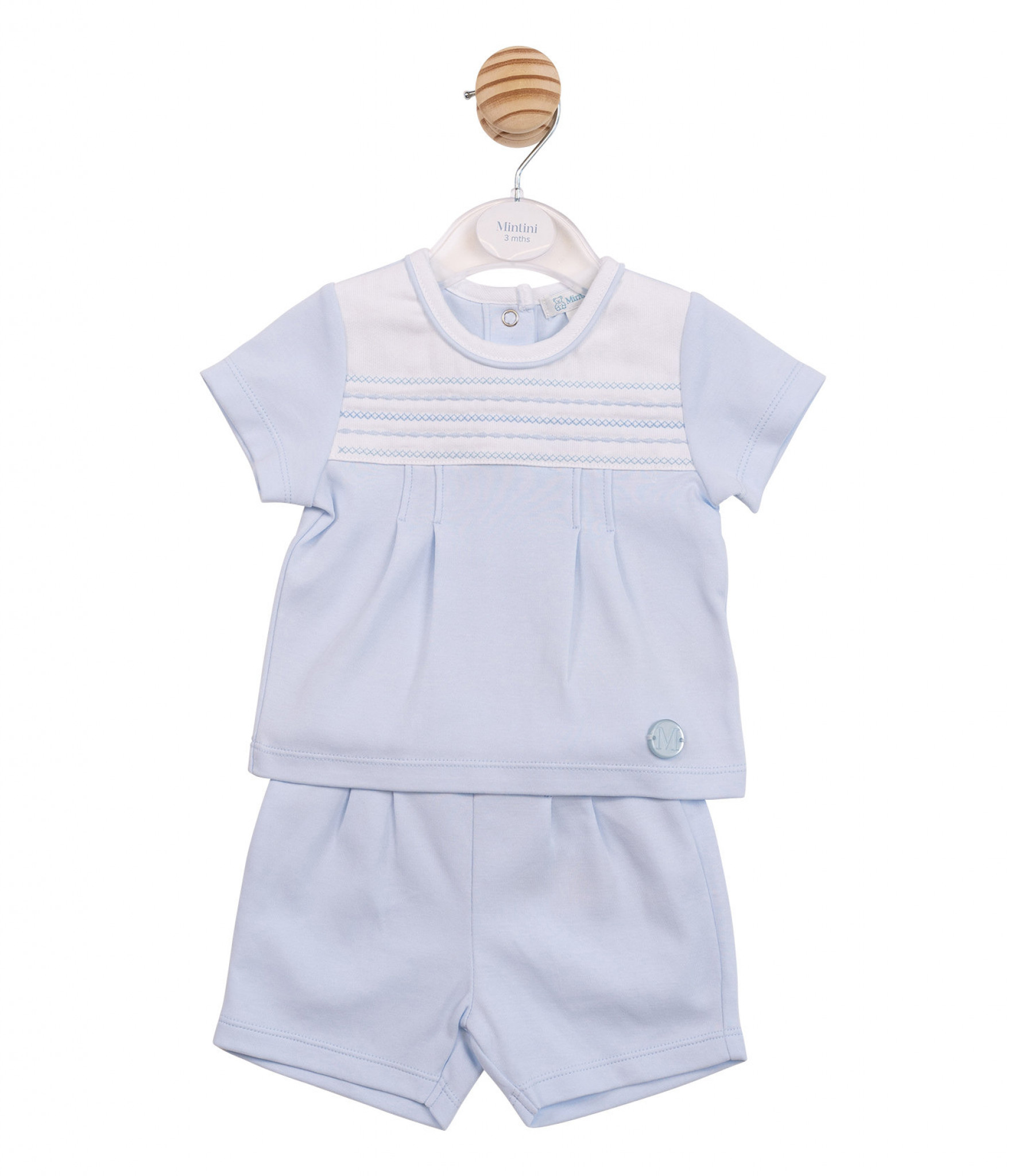 Mintini MB6884 * MB6884 Embroidered Panel Two Piece (3-9 months)