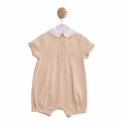 Mintini MB6887 * MB6887 Embroidered Panel  Romper (3-12 months)