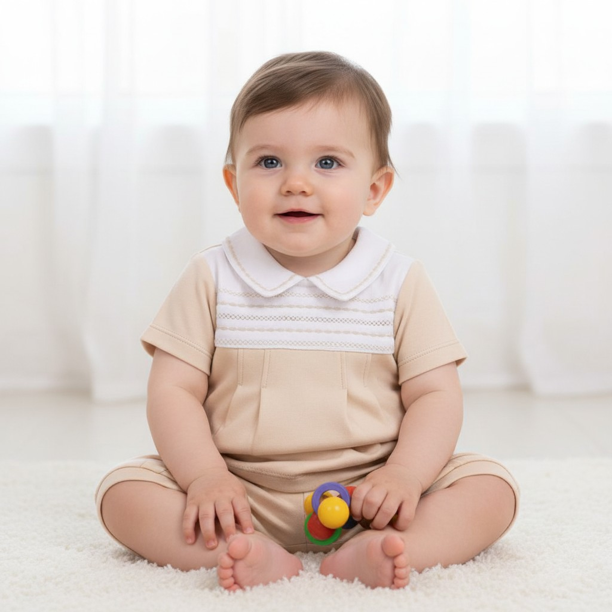 Mintini MB6882 * MB6888 Embroidered Panel Two Piece (3-9 months)