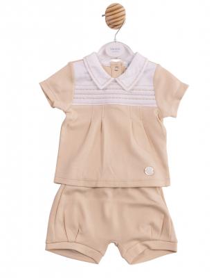 MB6888  Embroidered Panel  Two Piece (3-9 months)