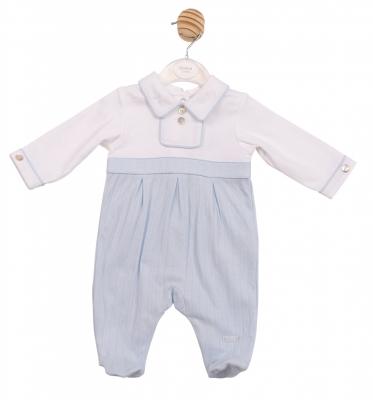 MB6892  Pointelle Piped All In One  (1-6 months)