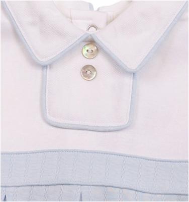 Mintini MB6892 * MB6892 Pointelle Piped All In One (1-6 months)