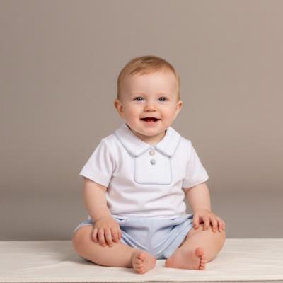 MB6894-S  Pointelle Piped Bloomer Set  (3-9 months)