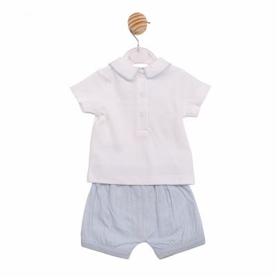 Mintini MB6894 * MB6894 Pointelle Piped Bloomer Set(3-9 months)