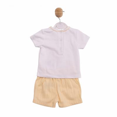 Mintini MB6901A * MB6901A Pointelle Piped Shorts Set(12-24 months)
