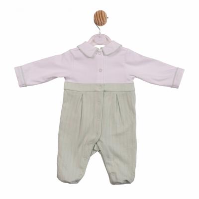 Mintini MB6904 * MB6904 Pointelle Piped All In One (1-6 months)