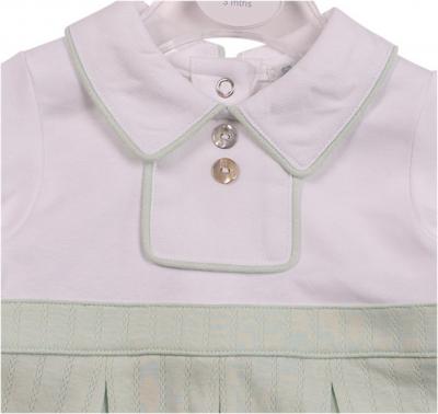 Mintini MB6904 * MB6904 Pointelle Piped All In One (1-6 months)