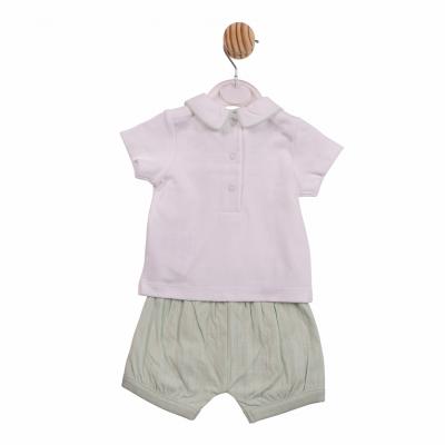 Mintini MB6906A * MB6906A Pointelle Piped Bloomer Set(12-24months)