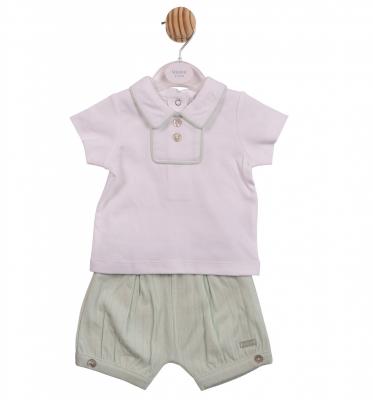MB6906  Pointelle Piped Bloomer Set (3-9 months)