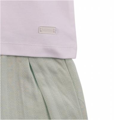 Mintini MB6907 * MB6907 Pointelle Piped Shorts Set(3-9 months)