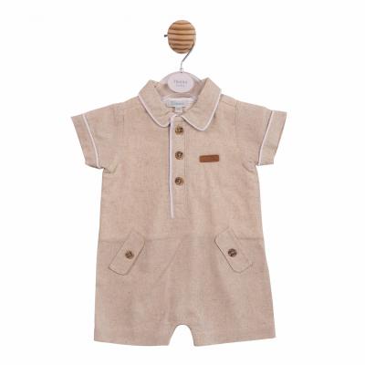 Mintini MB6946 * MB6946B Piped Romper (3-12 months)