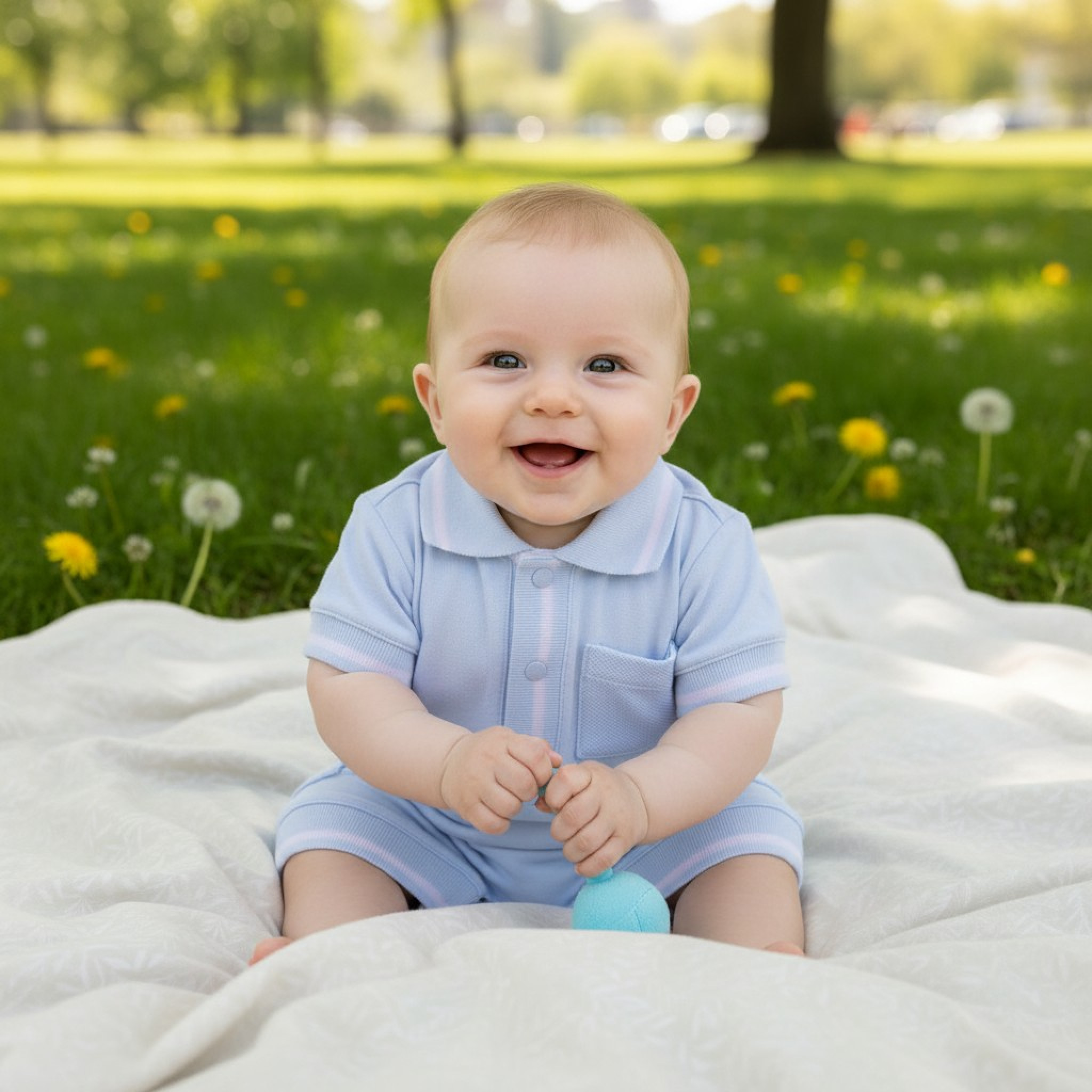 Mintini MB6955 * MB6955S Polo Style Romper (3-12 months)