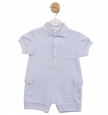 Mintini MB6955 * MB6955S Polo Style Romper (3-12 months)