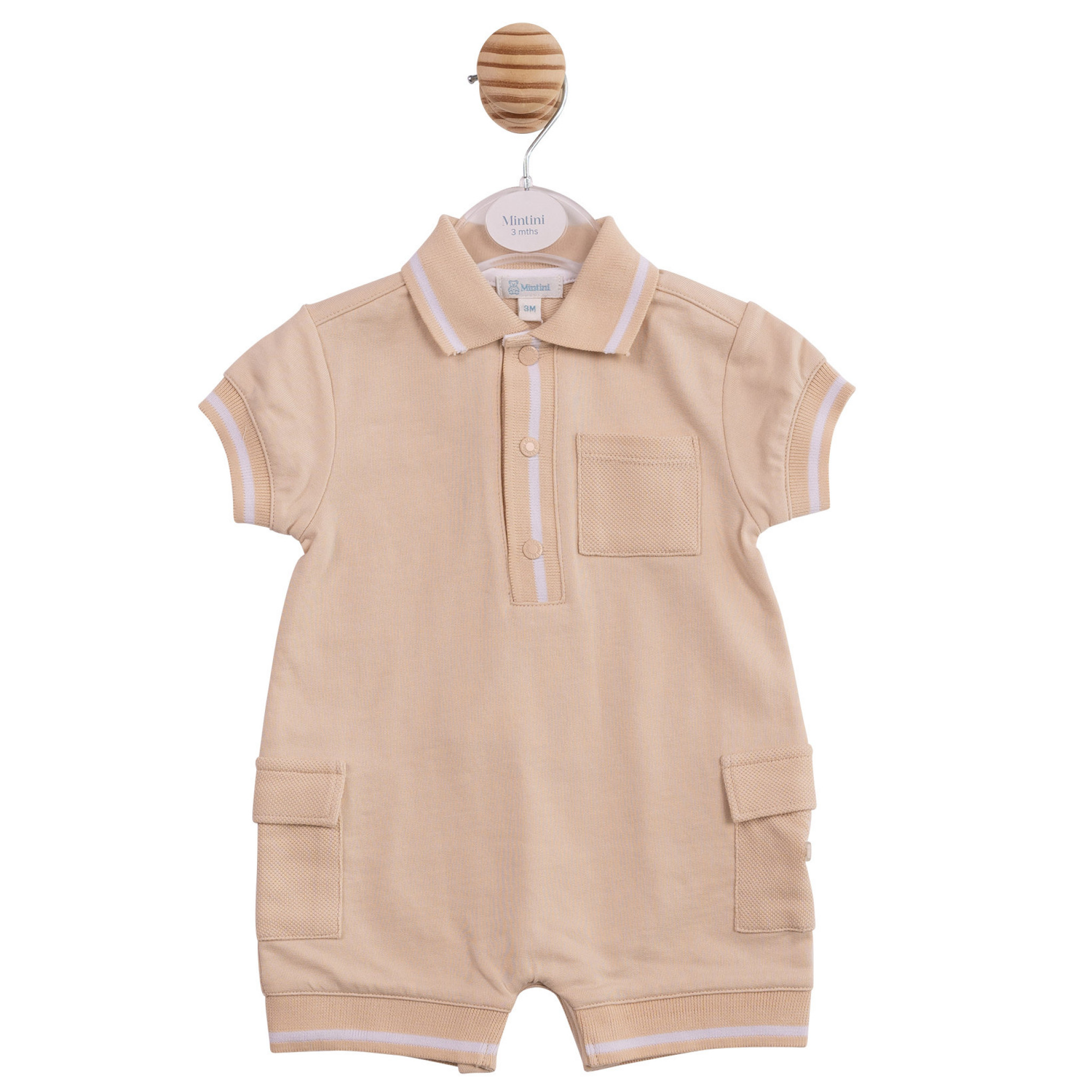 Mintini MB6965 * MB6965 Polo Style Romper (3-12 months)