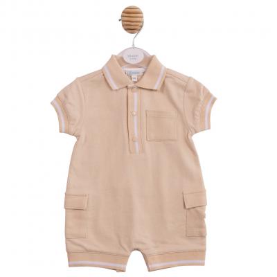MB6965  Polo Style Romper  (3-12 months)
