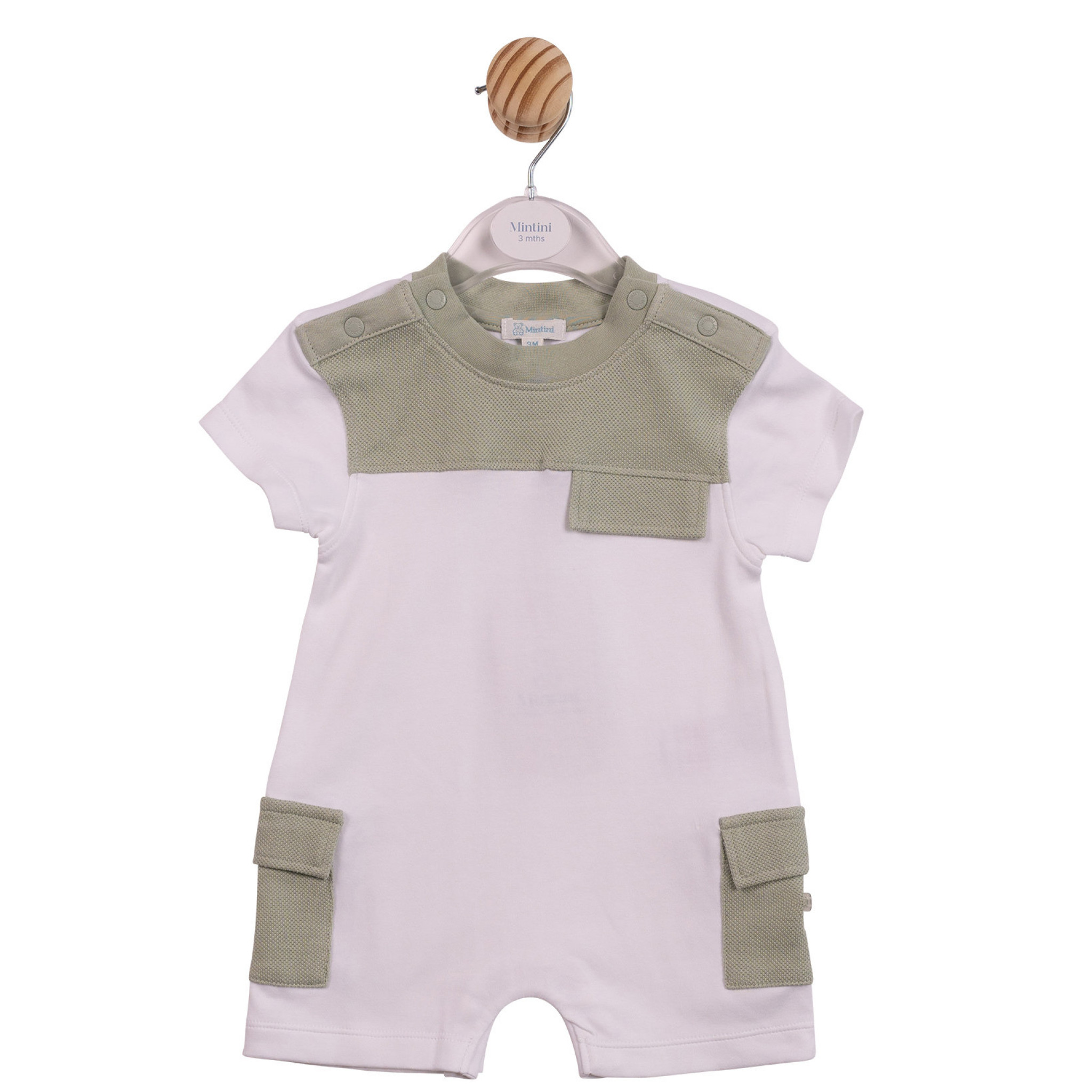 Mintini MB6973 * MB6973 Colour Block Romper (3-12 months)