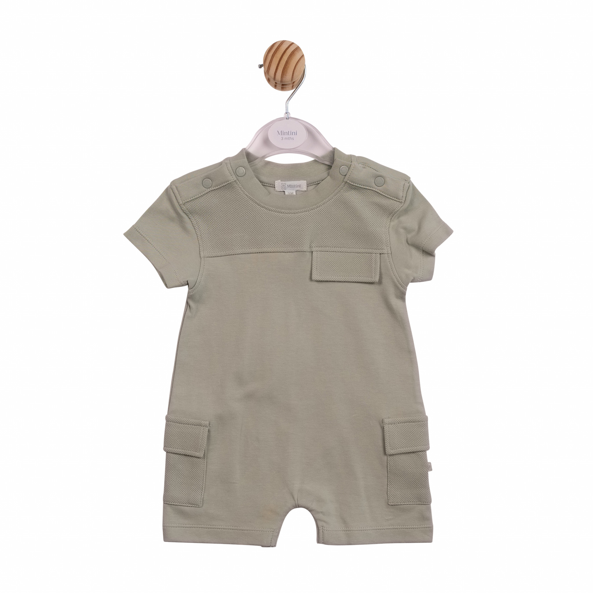 Mintini MB6974 * MB6974 Pocket Romper (3-12 months)