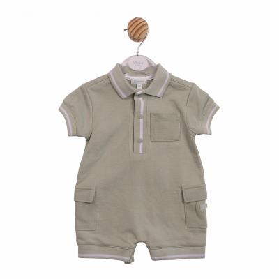 MB6975  Polo Style Romper  (3-12 months)