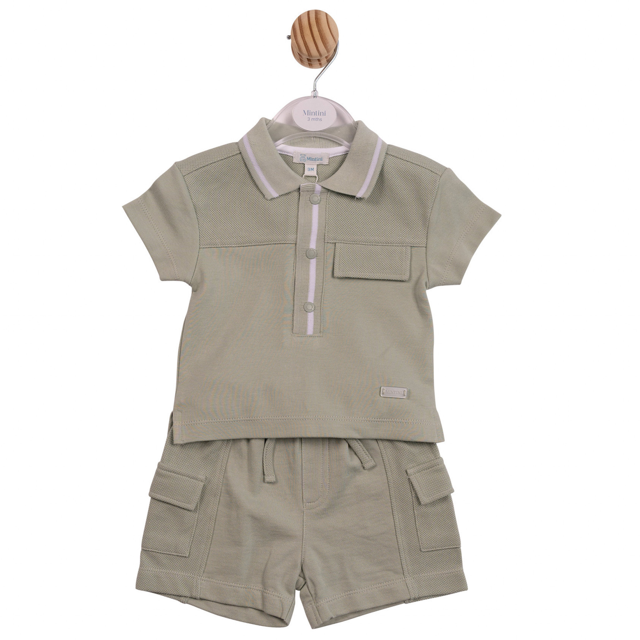 Mintini MB6978 * MB6978  Polo top and shorts Set(3-9months)