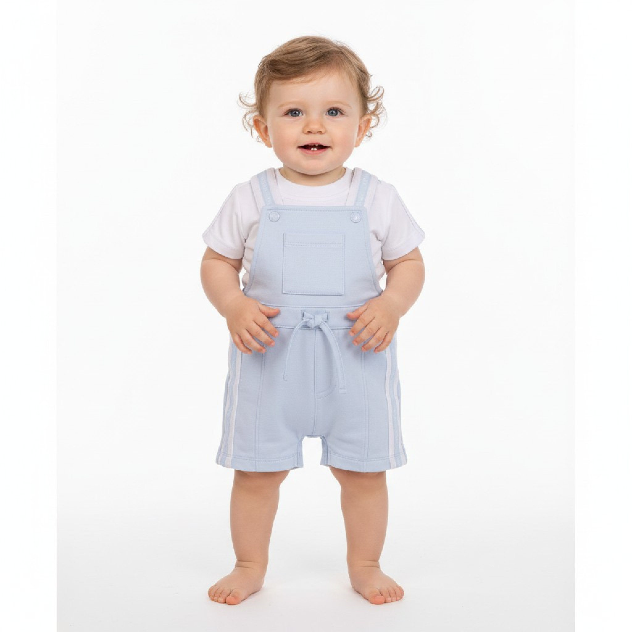 Mintini MB6984 * MB6984S Stripe  Dungaree Set (3-9 months)