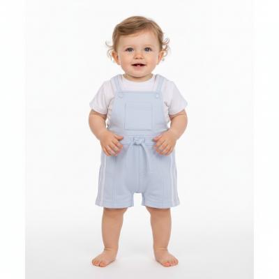 MB6984S  Stripe  Dungaree Set  (3-9 months)