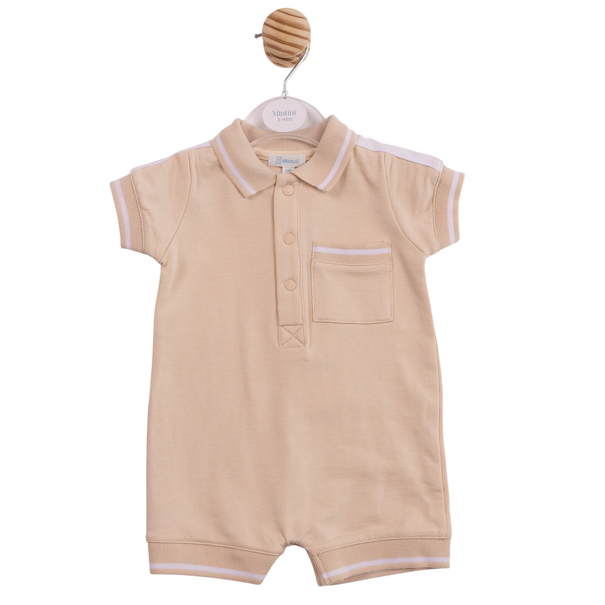 Mintini MB6991 * MB6991 Polo Style Romper (3-12 months)