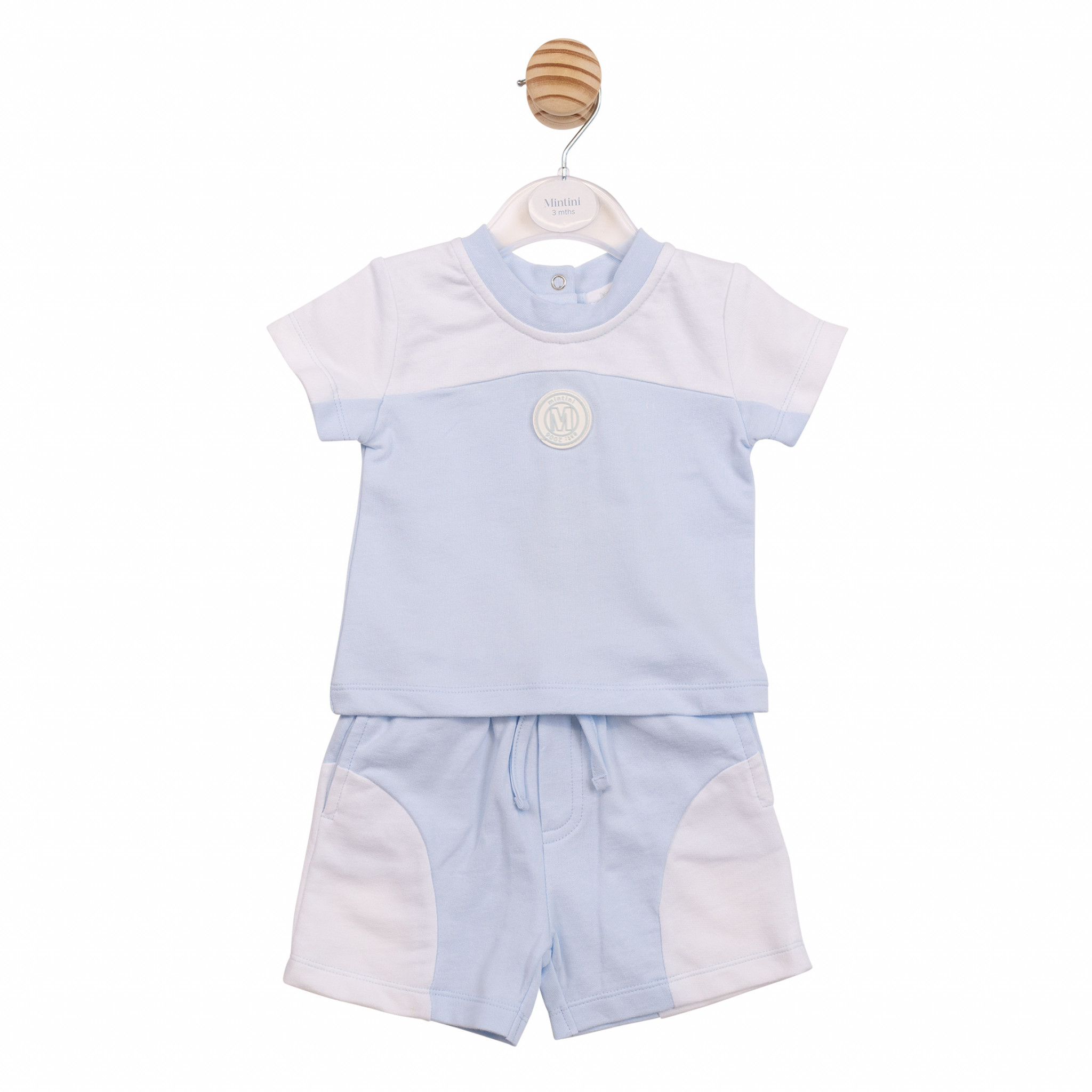 Mintini MB7007 * MB7007 Colour Block Shorts Set (3-9 months)