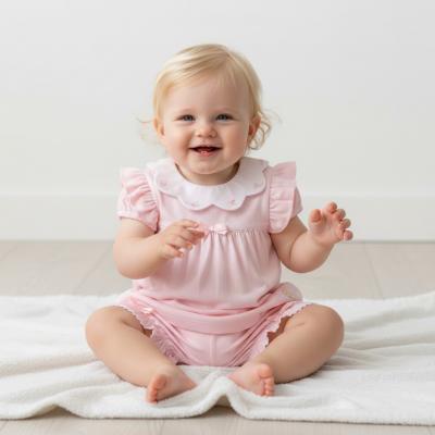 MB7030-P  Scallop Butterfly Frilly Bloomer Set  (3-9 months)