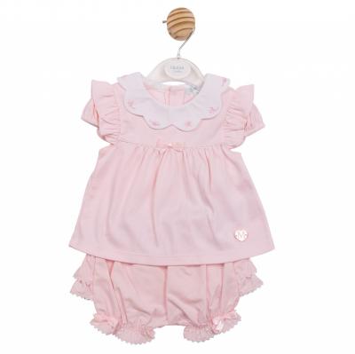 Mintini MB7030 * MB7030P Scallop Butterfly Frilly Bloomer Set (3-9 months)