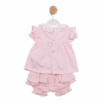 Mintini MB7030 * MB7030 Scallop Butterfly Frilly bloomer set(3-9 months)